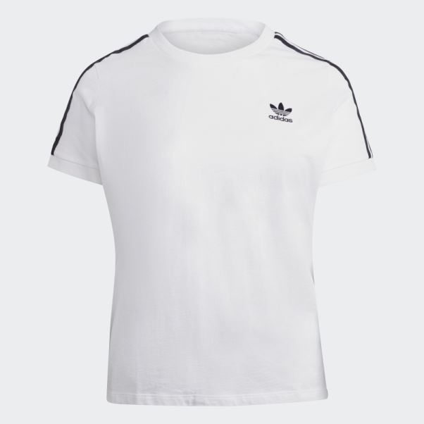 T-shirt à 3 Bandes Adidas Adicolor Classics Blanc (grande Taille)