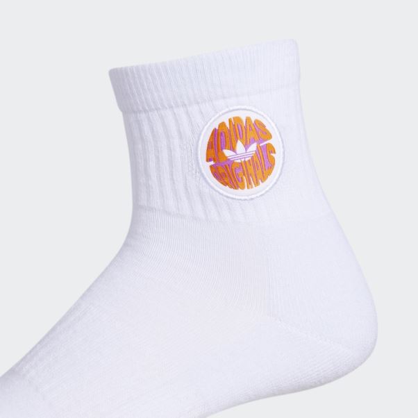 Adidas Socquettes Spiral Quarter 3 Paires Blanc