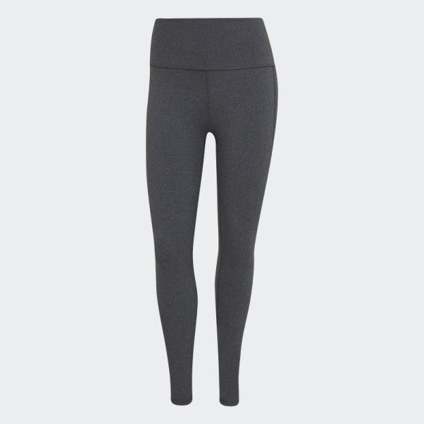 Legging Adidas Yoga Studio 7/8 Gris Foncé Chiné Chaud