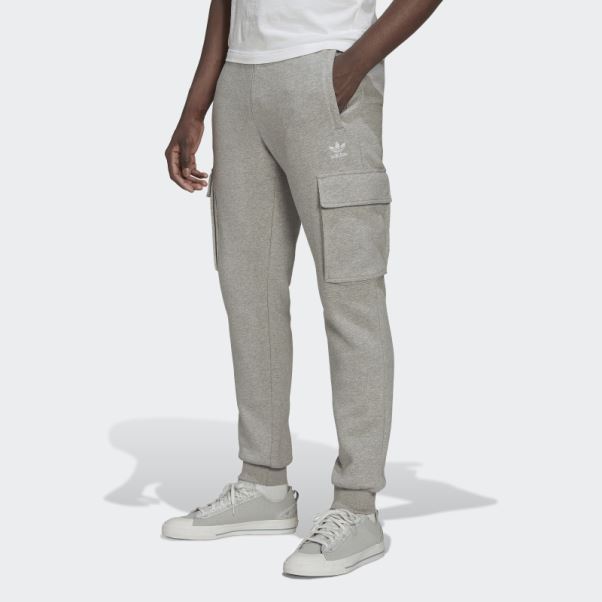 Pantalon Cargo Gris Moyen Adicolor Essentials Trefoil Adidas