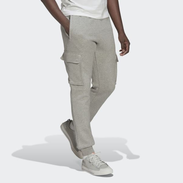 Pantalon Cargo Gris Moyen Adicolor Essentials Trefoil Adidas