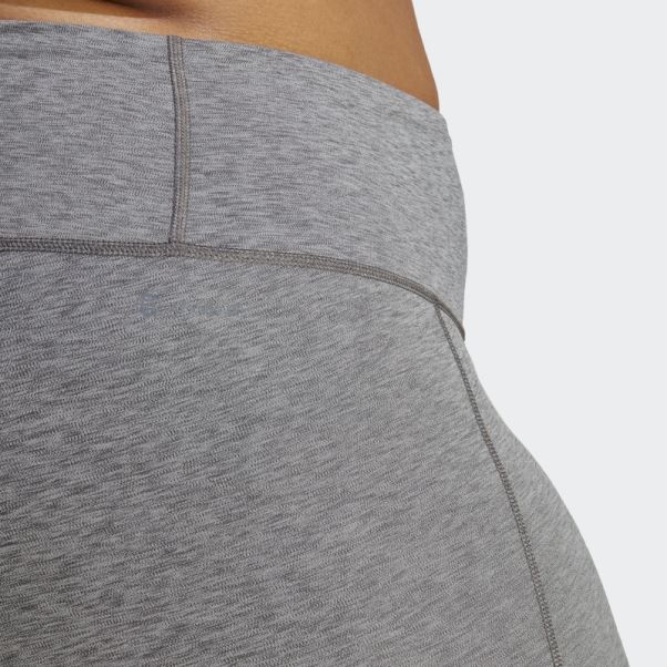 Legging Optime Stash Pocket Training 7/8 Gris Foncé Chiné (grande Taille) Adidas