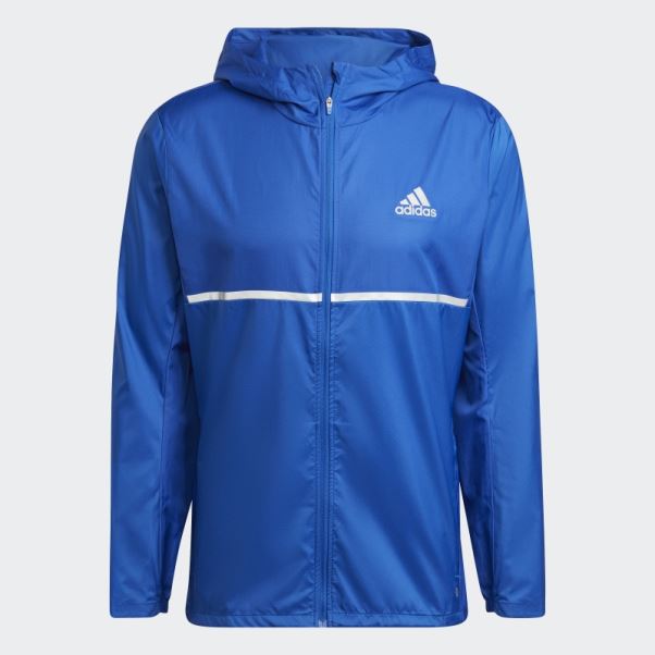 Adidas Possède La Veste De Course Bleu Royal