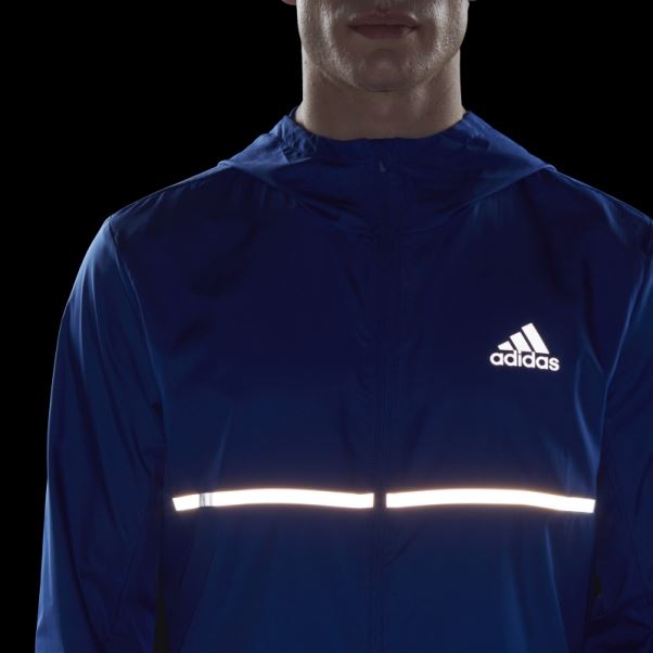 Adidas Possède La Veste De Course Bleu Royal