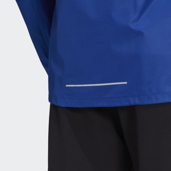 Adidas Possède La Veste De Course Bleu Royal