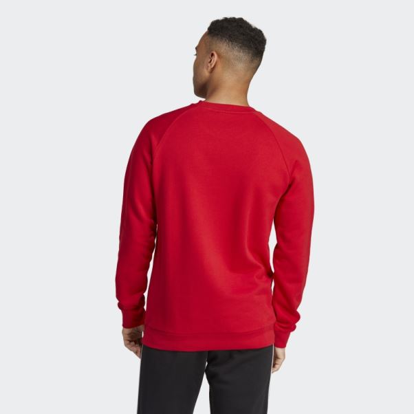 Sweat Adidas Scarlet Adicolor Classics Trèfle Ras Du Cou