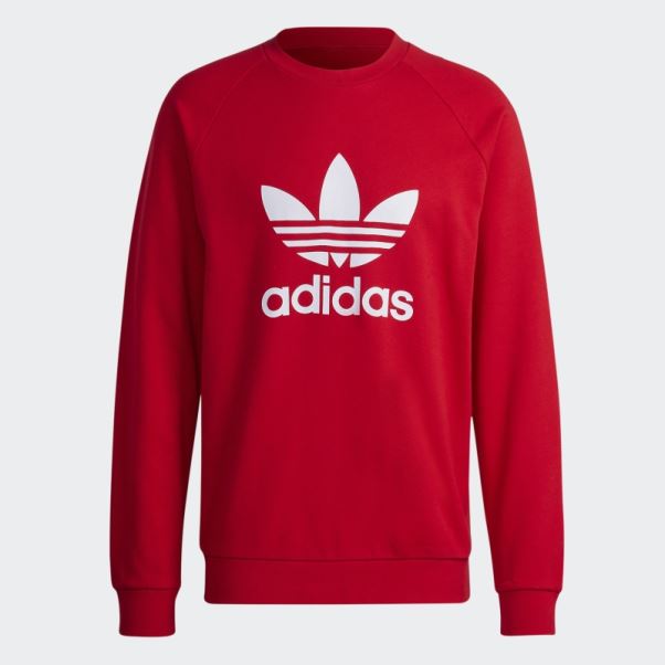 Sweat Adidas Scarlet Adicolor Classics Trèfle Ras Du Cou