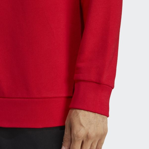Sweat Adidas Scarlet Adicolor Classics Trèfle Ras Du Cou