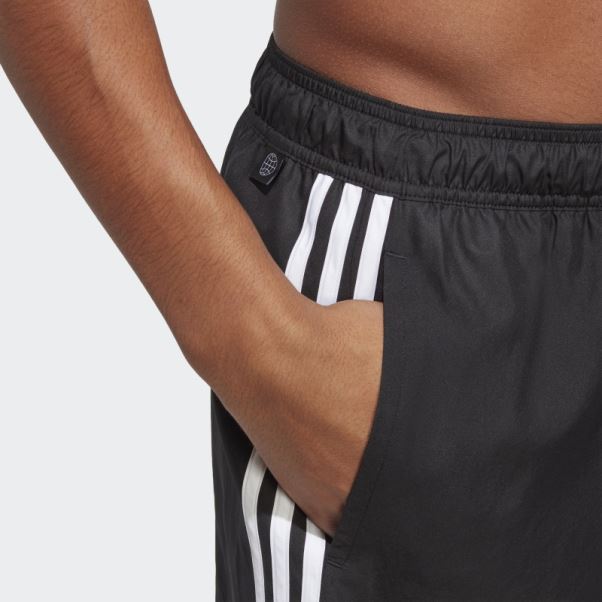 Short De Bain Clx 3 Bandes Noir Adidas