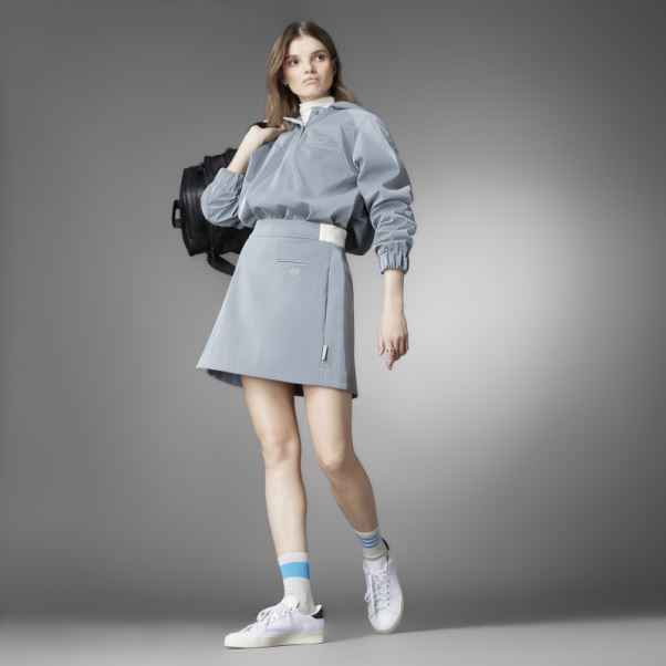 Jupe Haute Brillance Version Bleue Adidas Gris