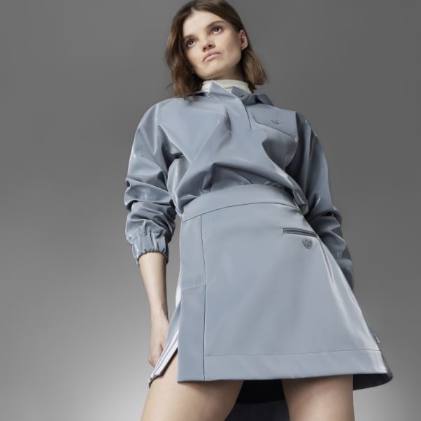 Jupe Haute Brillance Version Bleue Adidas Gris
