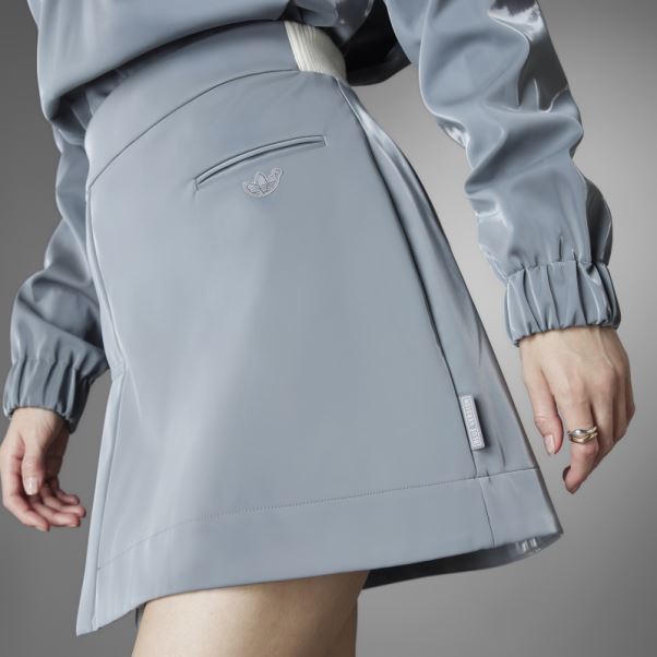 Jupe Haute Brillance Version Bleue Adidas Gris