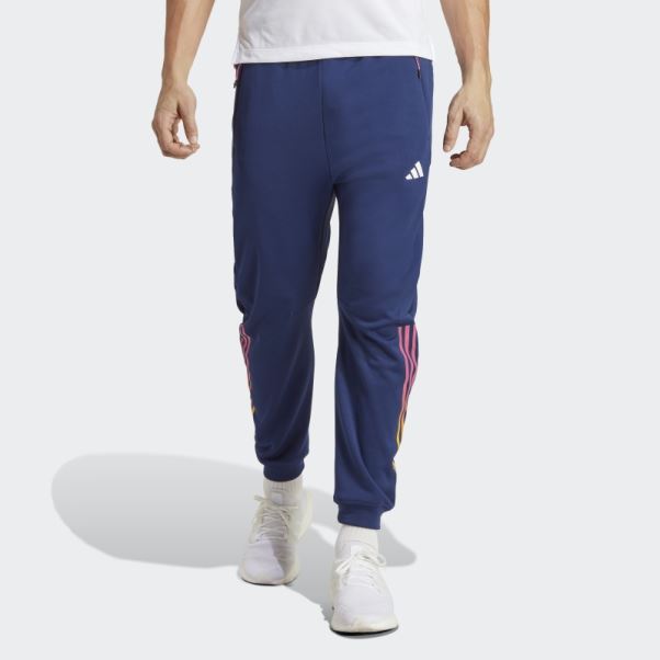 Pantalon D'entraînement Adidas Train Icon 3-stripes Bleu Foncé