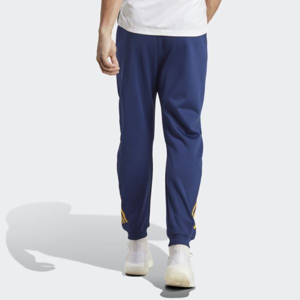 Pantalon De Jogging D'entraînement Adidas Train Icon Bleu Foncé à 3 Bandes