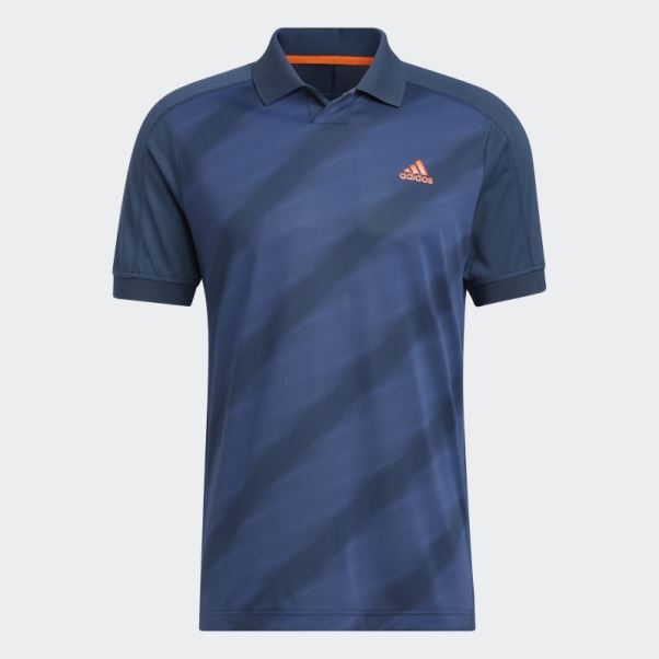 Polo Adidas Bleu Marine Imprimé Tendance