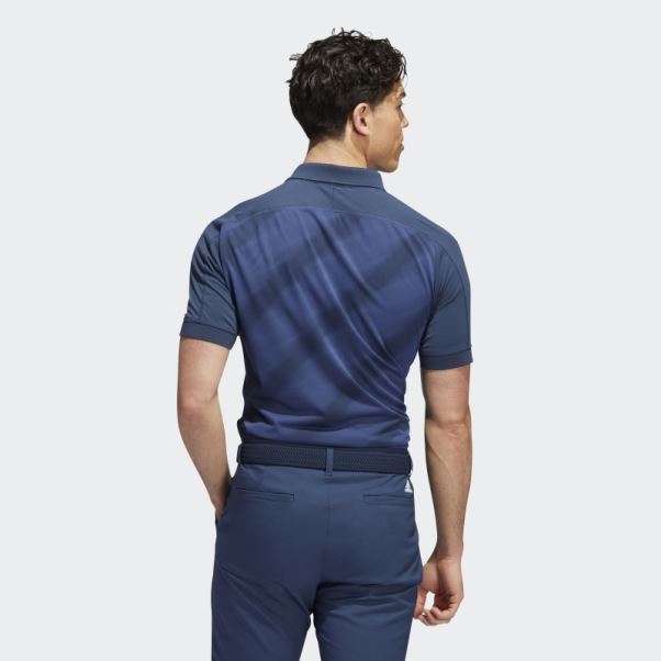 Polo Bleu Marine à Imprimé Tendance Adidas