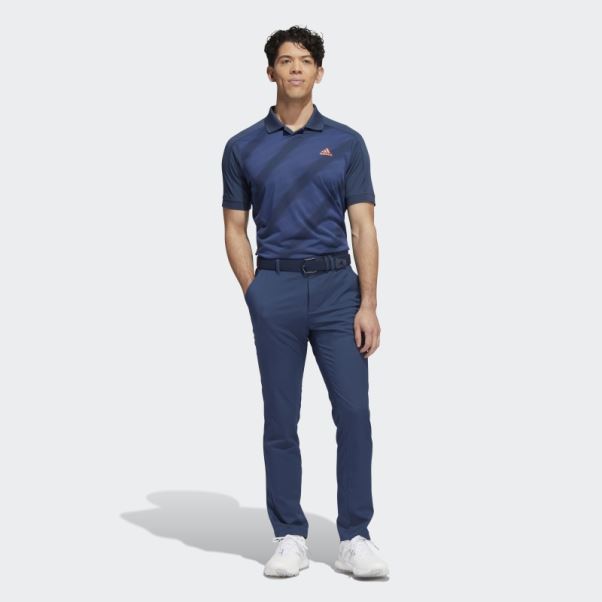 Polo Bleu Marine à Imprimé Tendance Adidas
