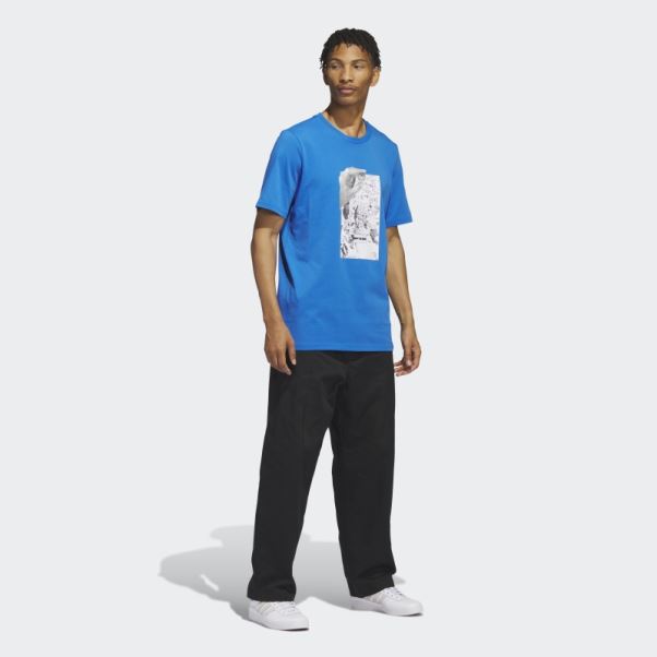 Adidas Dill Collage T-shirt Oiseau Bleu