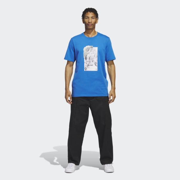 Adidas Dill Collage T-shirt Oiseau Bleu