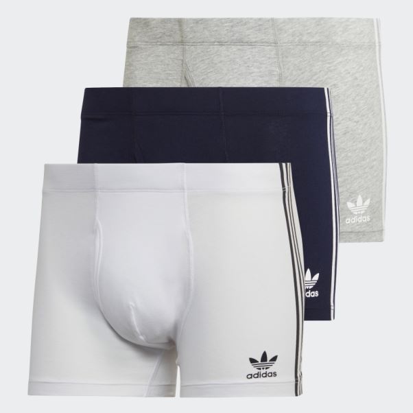 Adidas Slip Confort Flex Coton 3 Bandes Blanc