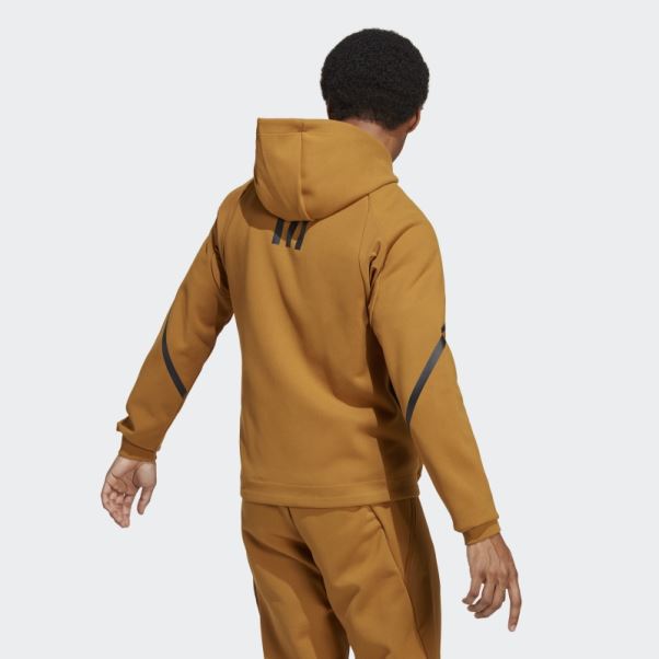 Conçu 4 Gameday Haut De Survêtement Entièrement Zippé Adidas Bronze