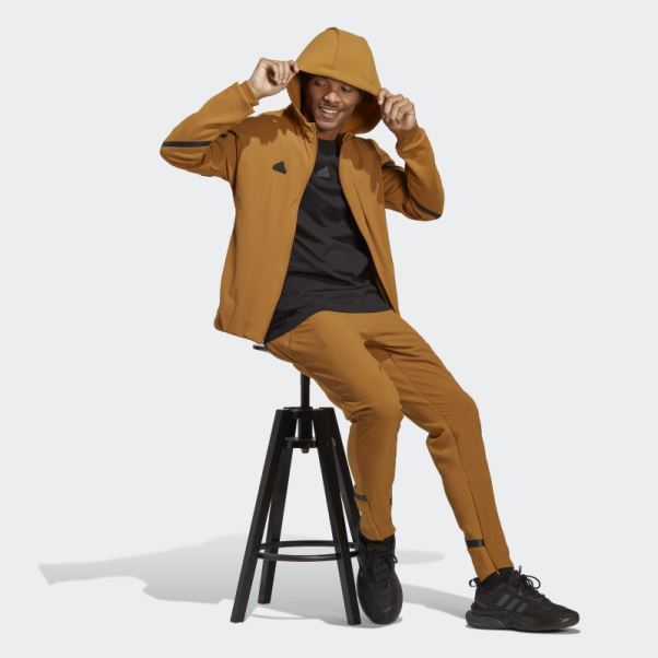 Conçu 4 Gameday Haut De Survêtement Entièrement Zippé Adidas Bronze