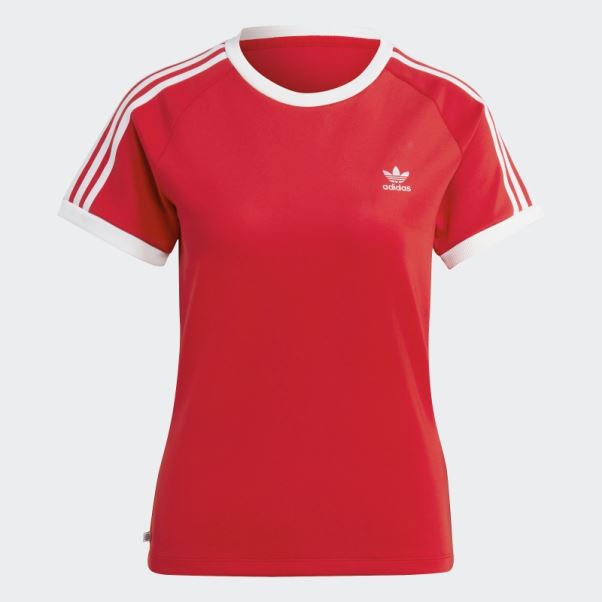 Adicolor Classics T-shirt Slim à 3 Bandes écarlate Adidas