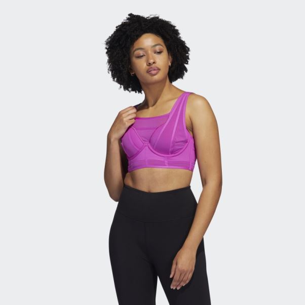 Soutien-gorge D'entraînement à Maintien élevé Adidas Tlrd Impact Luxe Rose
