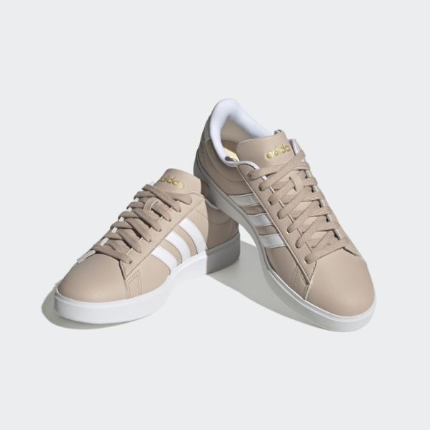 Taupe Adidas Grand Court Cloudfoam Lifestyle Court Confort Chaussures