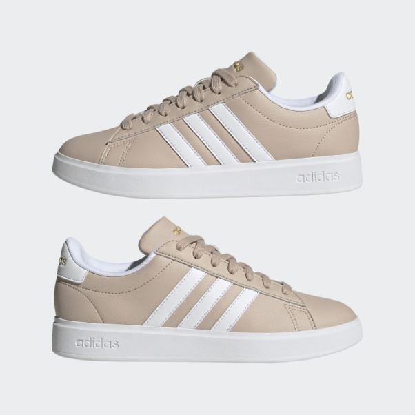 Taupe Adidas Grand Court Cloudfoam Lifestyle Court Confort Chaussures