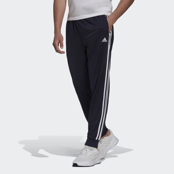 Pantalon De Survêtement Fuselé à 3 Bandes Adidas Essentials Warm-up Encre