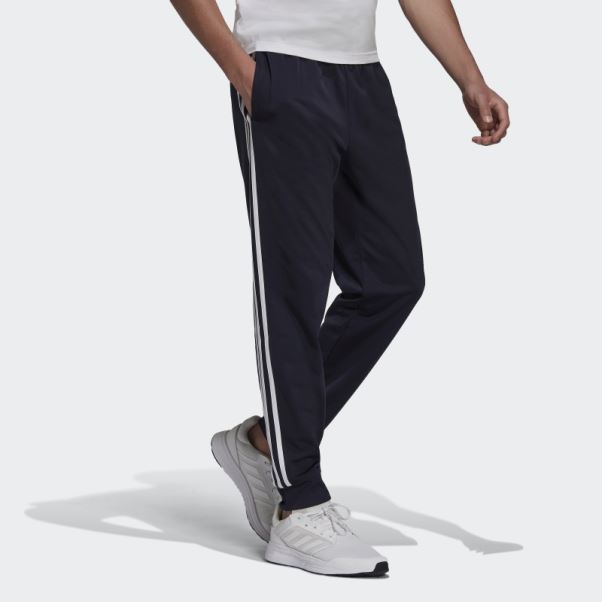 Pantalon De Survêtement Fuselé à 3 Bandes Adidas Essentials Warm-up Encre