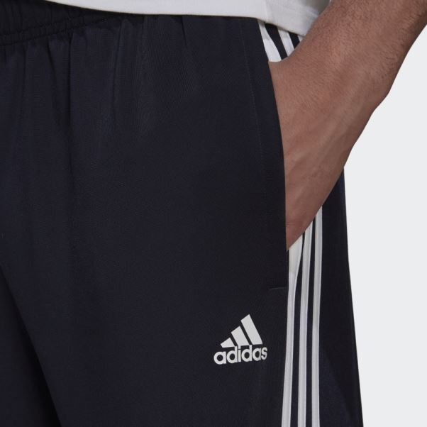 Pantalon De Survêtement Fuselé à 3 Bandes Adidas Essentials Warm-up Encre