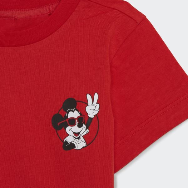 Tee Shirt Adidas Disney Mickey Et Ses Amis Rouge