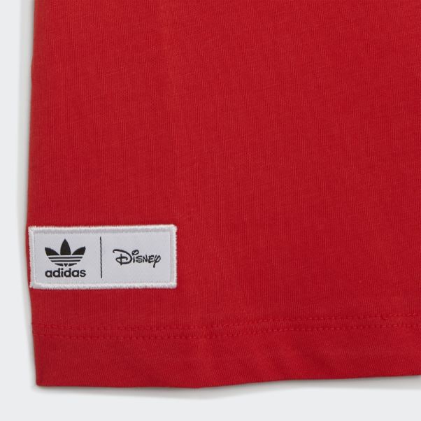 Tee Shirt Adidas Disney Mickey Et Ses Amis Rouge