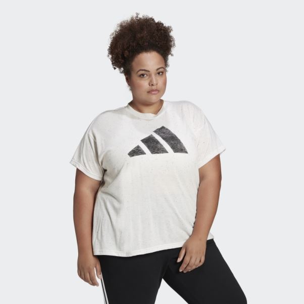 T-shirt Adidas Future Icons Winners 3.0 (grande Taille) Blanc Chiné
