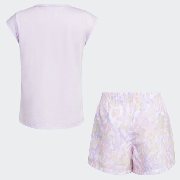 Adidas Violet Teinte Mel Tee Wvn Aop Ensemble Court