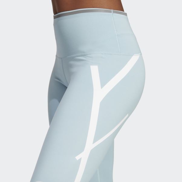 Adidas By Stella Mccartney Truepace Running Leggings Gris Cendre Chaud
