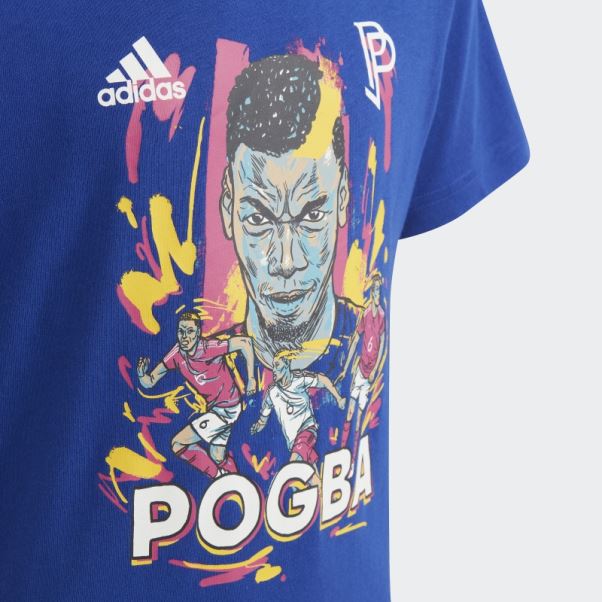 Adidas Pogba T-shirt Graphique Bleu