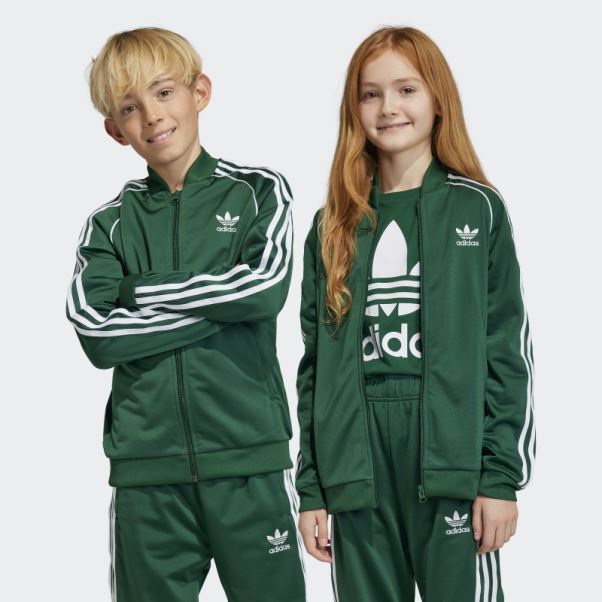 Veste De Survêtement Adicolor Sst Adidas Vert Foncé