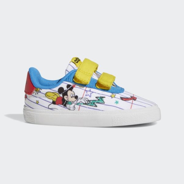 Chaussures Adidas X Disney Mickey Mouse Vulc Raid3r Blanc