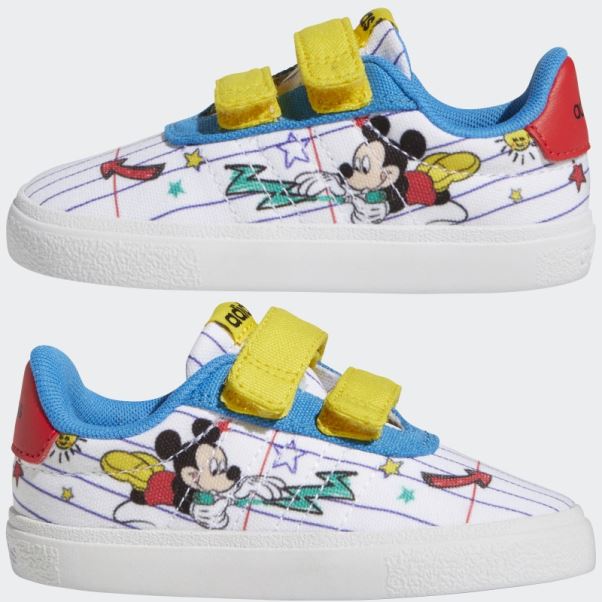 Chaussures Adidas X Disney Mickey Mouse Vulc Raid3r Blanc