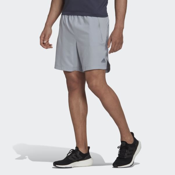 Short D'entraînement En Maille Hiit Argent Adidas