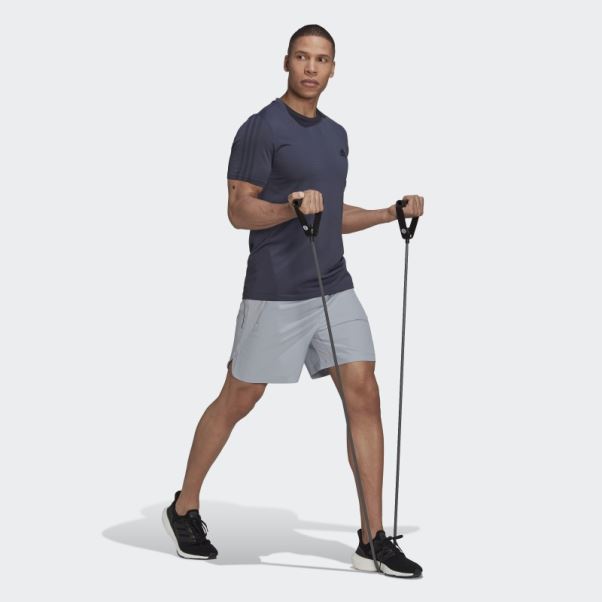 Short D'entraînement En Maille Hiit Argent Adidas