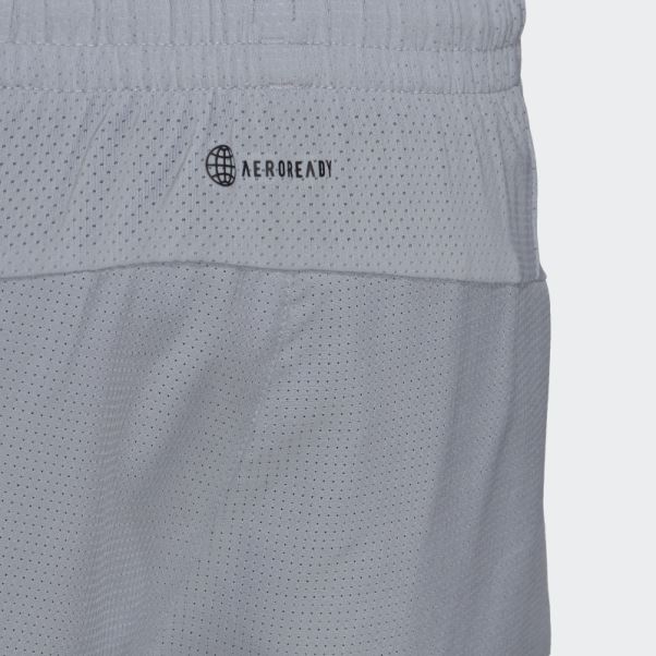 Short D'entraînement En Maille Hiit Argent Adidas