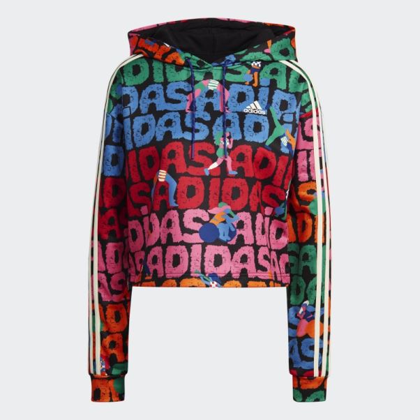 Adidas Farm Rio 3-stripes Sweat à Capuche Noir