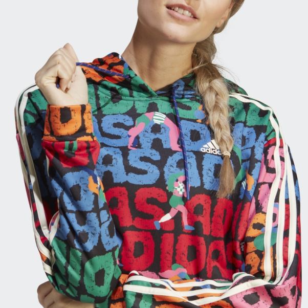 Adidas Farm Rio 3-stripes Sweat à Capuche Noir