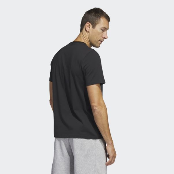 T-shirt Graphique Adidas Multi Linear Sportswear Noir (manches Courtes)
