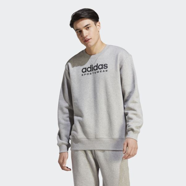 Sweat Graphique Polaire All Szn Gris Moyen Adidas