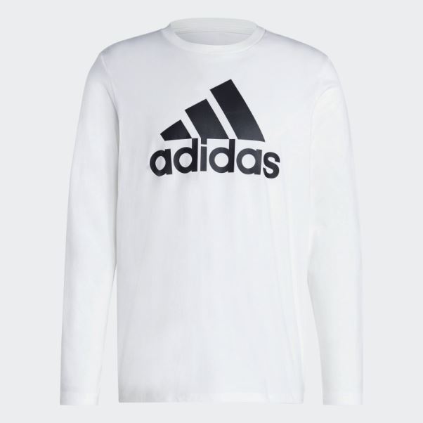 T-shirt Manches Longues Adidas Essentials Blanc